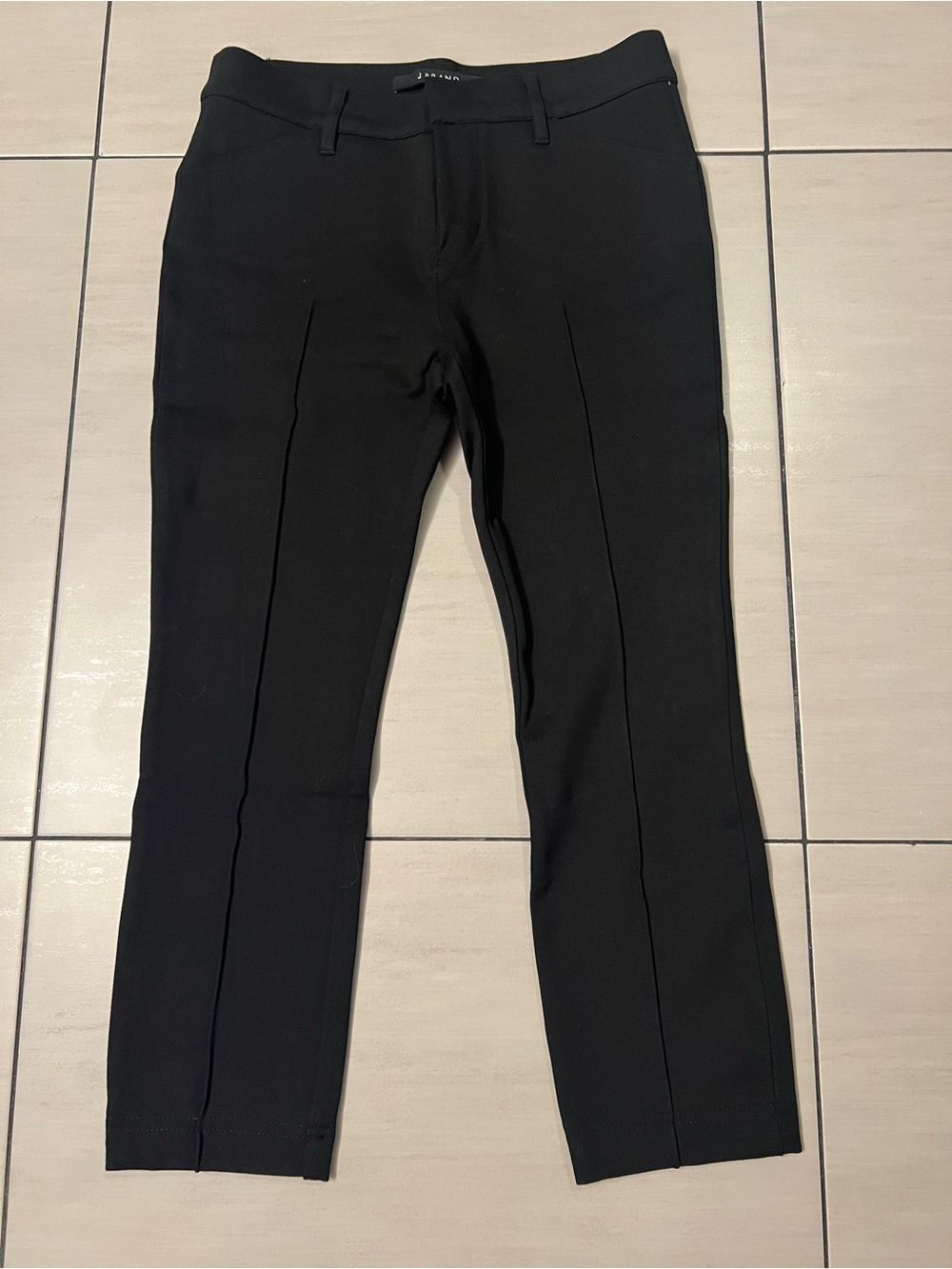 J Brand Black Slim Cropped Trouser Pants Size 26